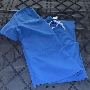 On hold until 9/8 FIGS!!!! **Royal Blue** Medium Casma top - Small Kade bottoms